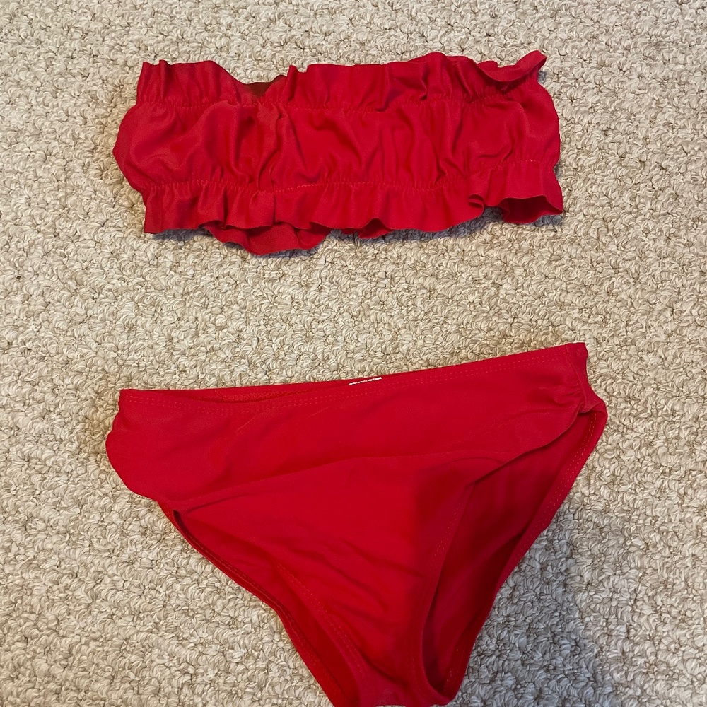 Red girls bikini